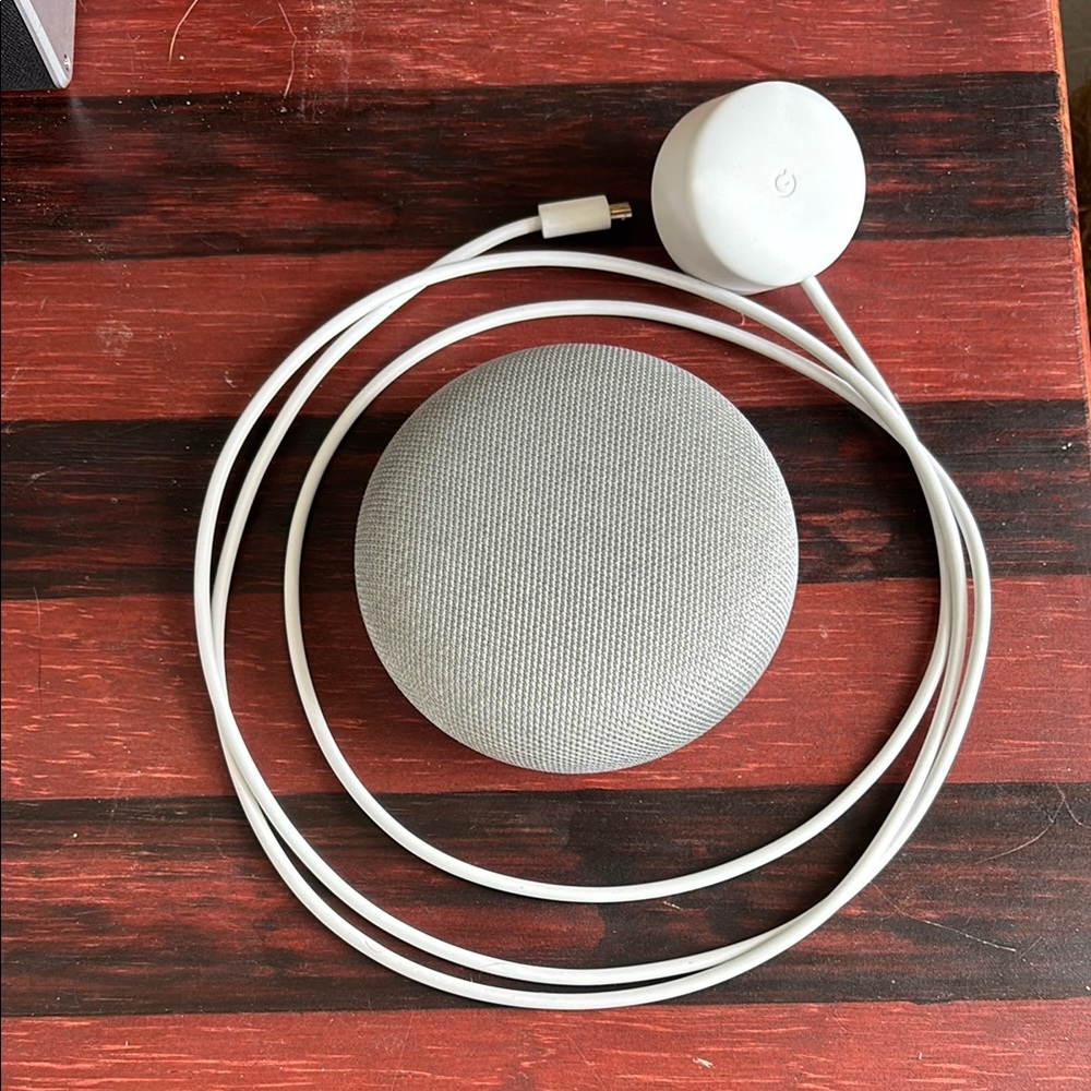 Gray Google Home Mini Speaker with Charger